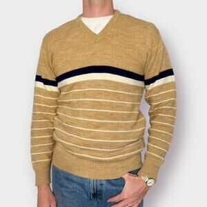 70s Jersild Tan Striped sweater‎
